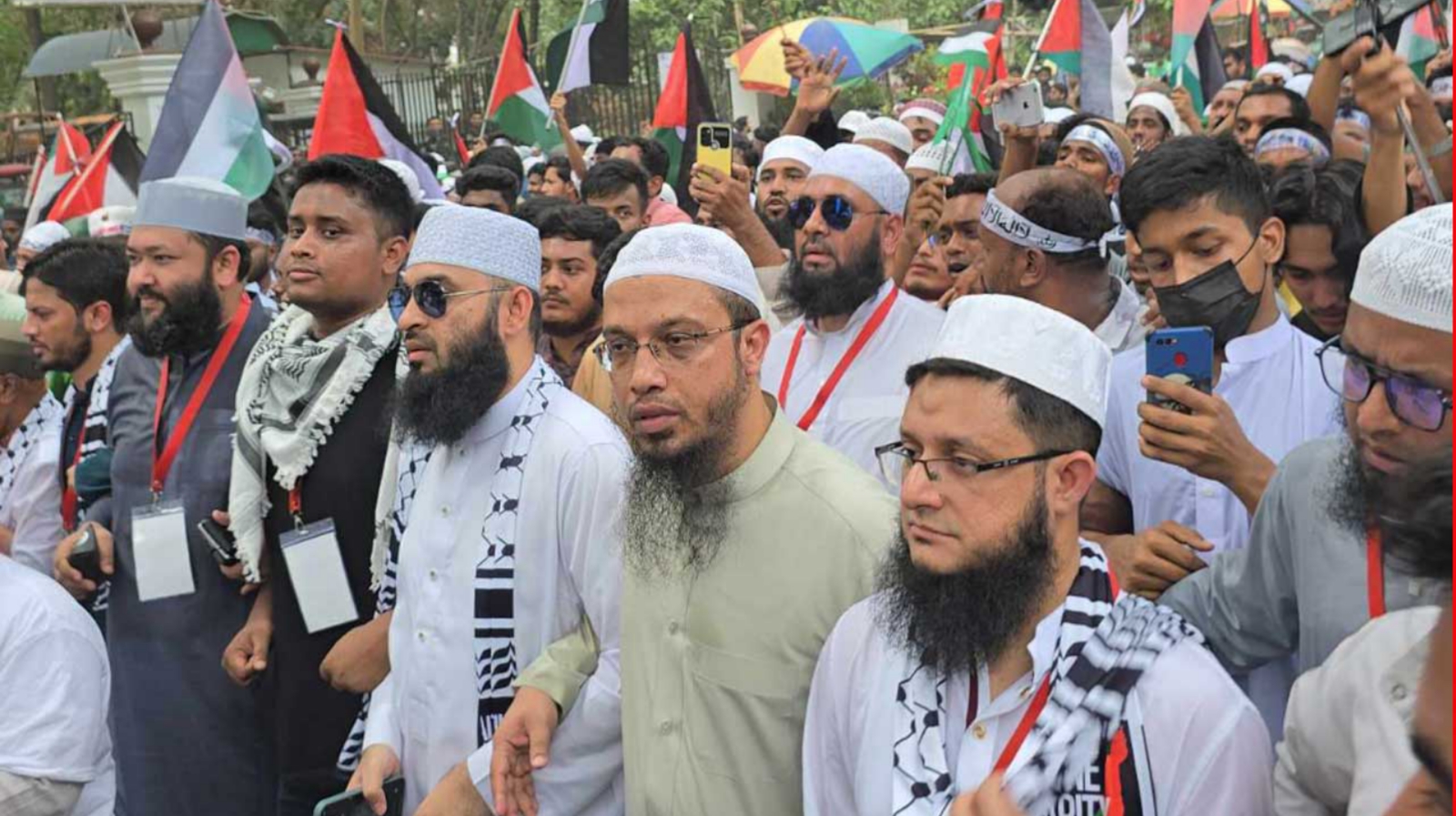 কোরআন তেলাওয়াতে শুরু ‘মার্চ ফর গাজা’র আনুষ্ঠানিকতা