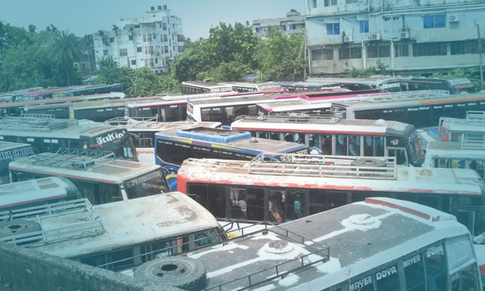 রাজশাহীর সঙ্গে সারা দেশের বাস চলাচল বন্ধ