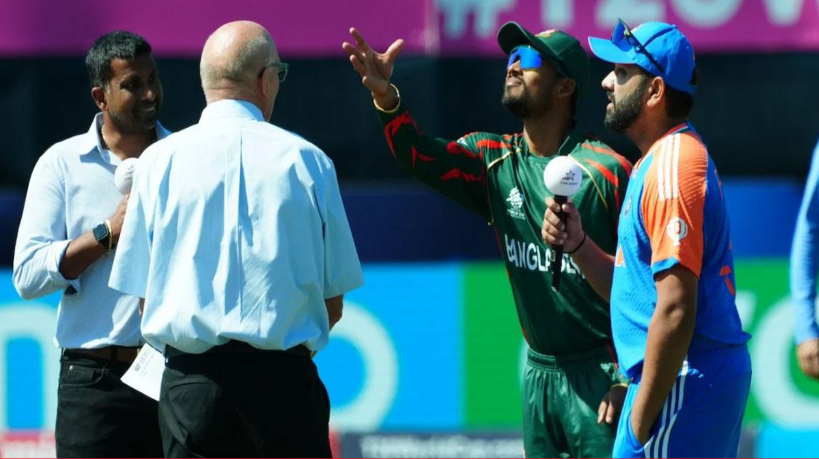 ভারতের বিপক্ষে টস জিতে ব্যাটিংয়ে শান্তরা