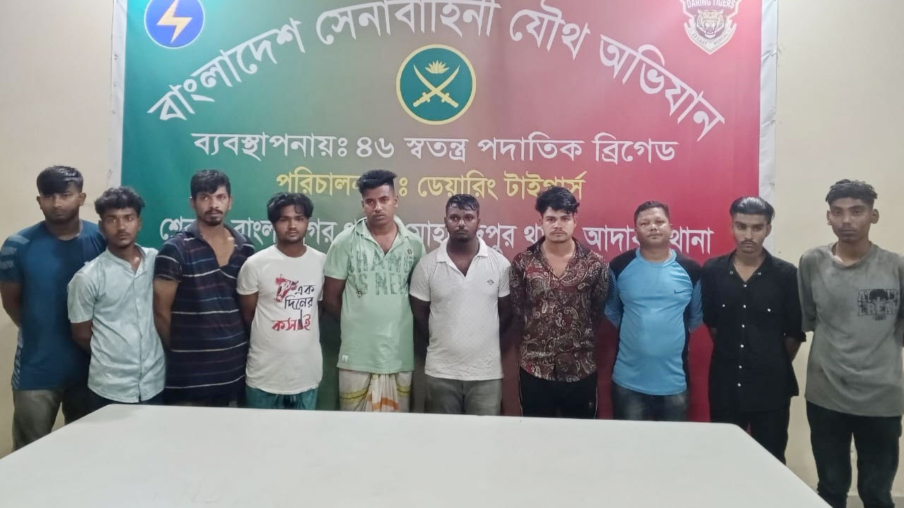 রায়েরবাজারে কিশোর গ্যাং ‘পাটালি গ্রুপ’-এর ১০ সদস্য আটক