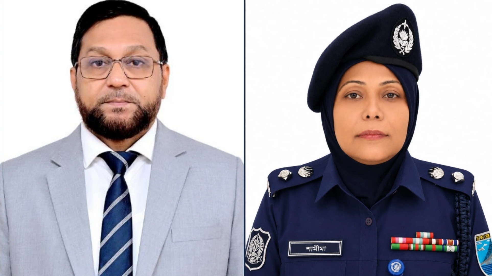 পুলিশ সার্ভিস অ্যাসোসিয়েশনের সভাপতি মোসলেহ উদ্দিন, সাধারণ সম্পাদক শামীমা